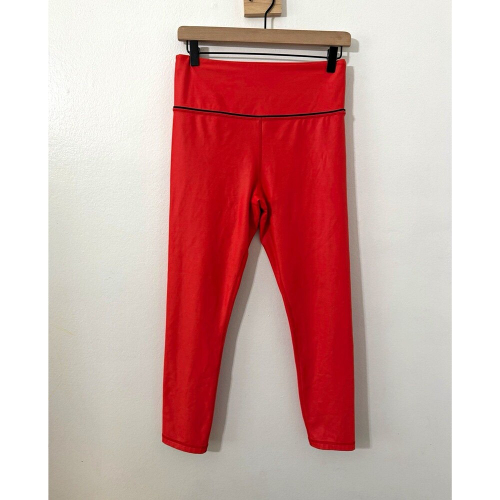 ZYIA Active Women’s Orange Solid Ankle Leggings High Rise Stretch Size 8-10